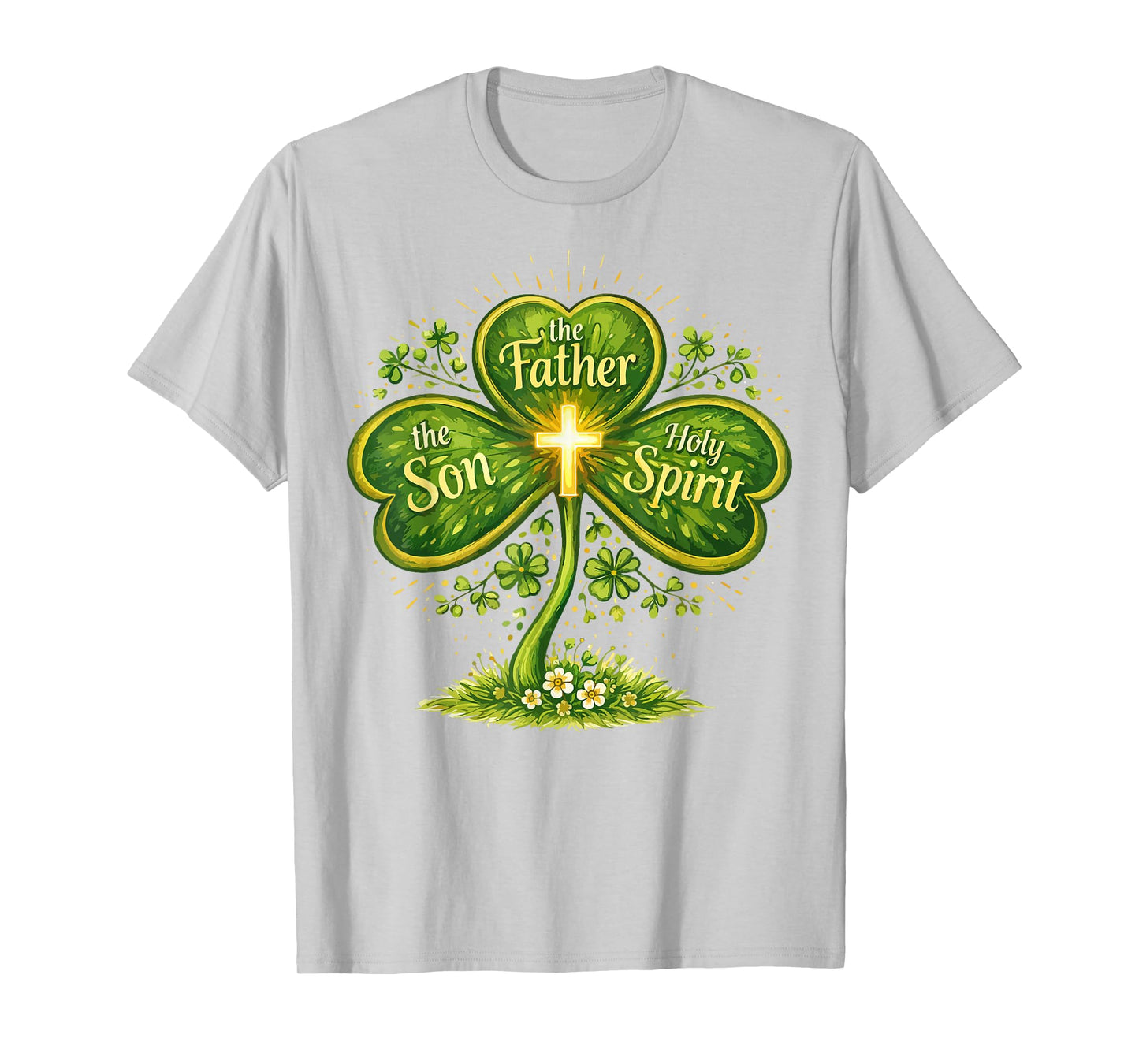 Father Son Holy Spirit St Patricks Day Christian Irish Women T-Shirt