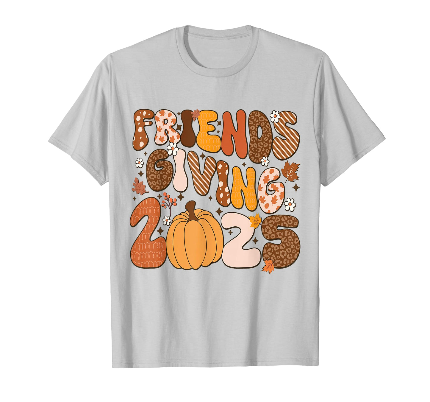 Retro Friends Giving 2025 Thanksgiving Fall Friendsgiving T-Shirt