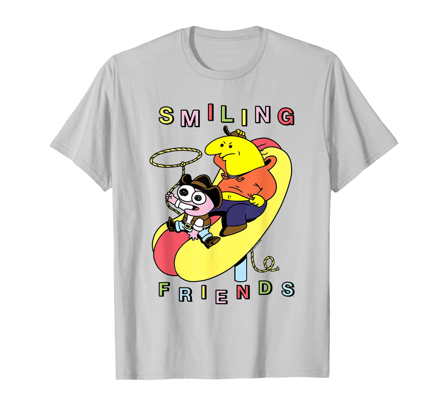 Smiling Friends Hot Dog Rodeo Western Funny Cartoon T-Shirt