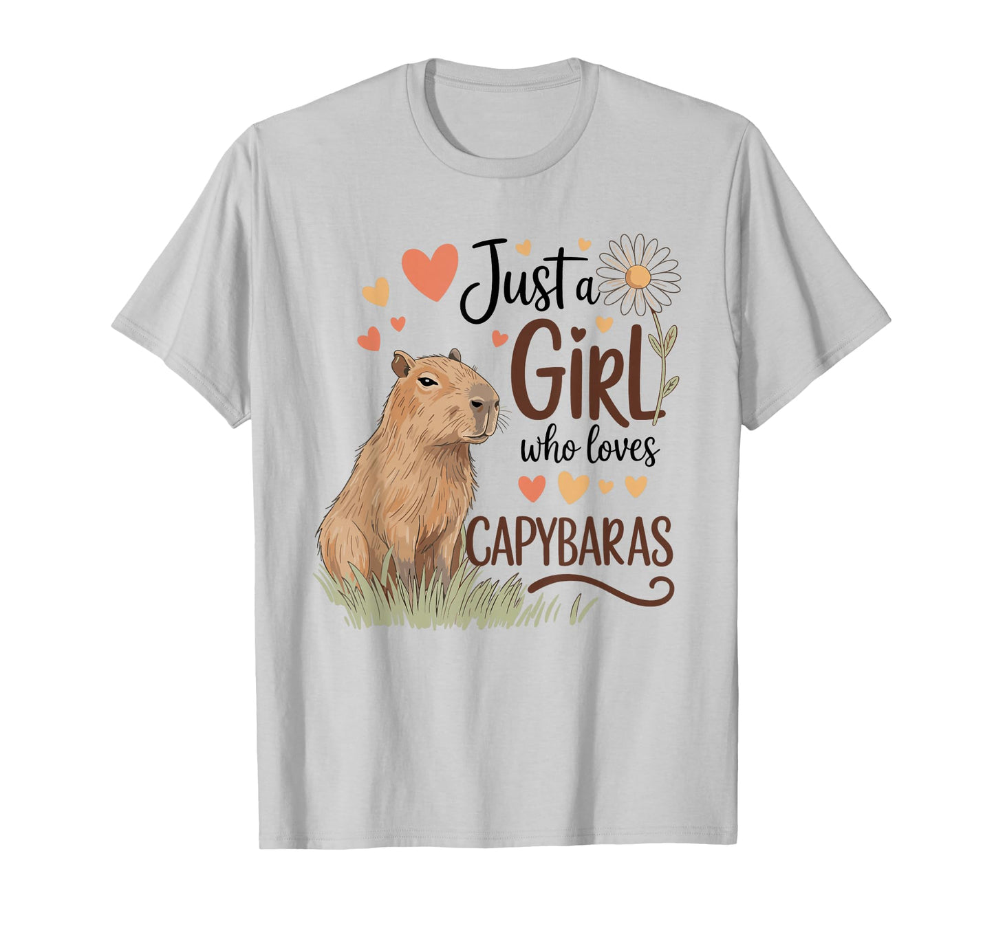 Just a Girl Who Loves Capybaras Cute Animal Pet Rodent Lover T-Shirt