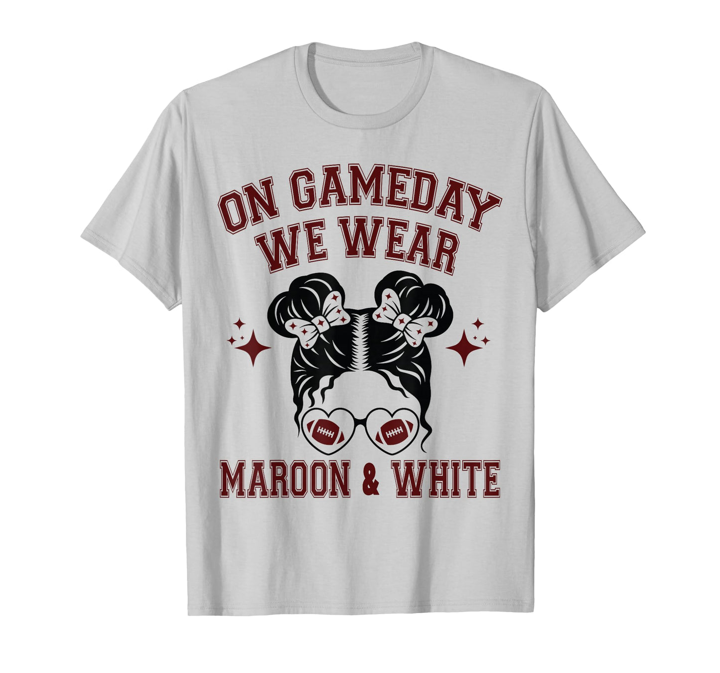 On Gameday We Wear Maroon and White Messy for Men Women Kids T-Shirt