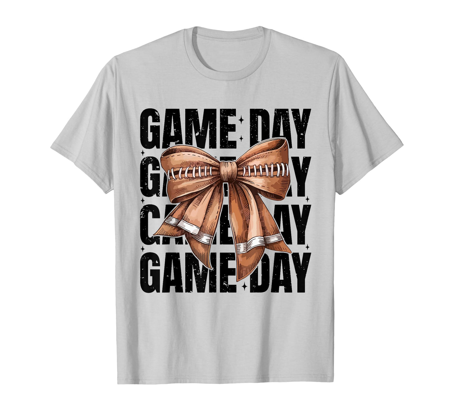 Vintage Game Day Football Season Coquette Bow Funny Sport T-Shirt