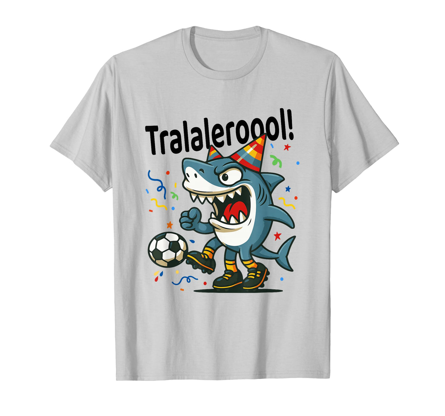 Tralalero Tralala Italian Brainrot Soccer Birthday Meme Boys T-Shirt