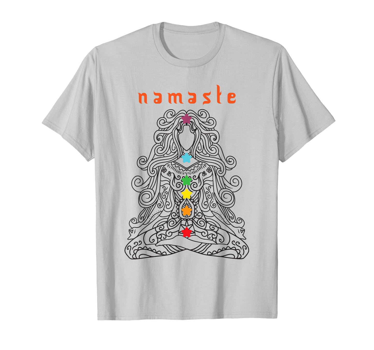 Namaste Design, Yoga Pose with Chakra Awesome Gift T-Shirt