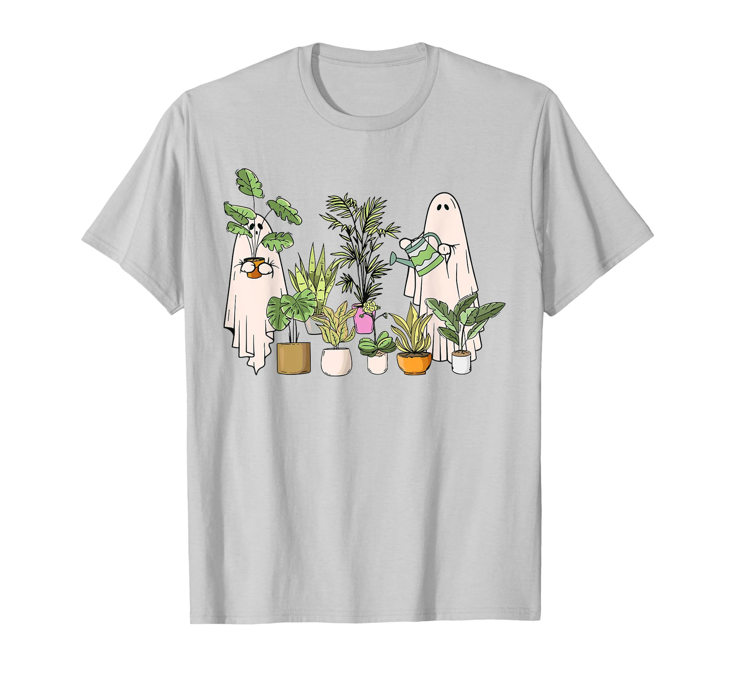Ghost Plant Lady Halloween Gardening Plant Houseplant Lovers T-Shirt