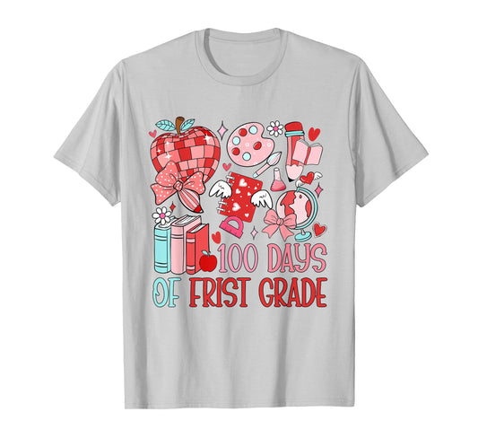 100 Days of First Grade 100th Day of School Teacher Kids T-Shirt