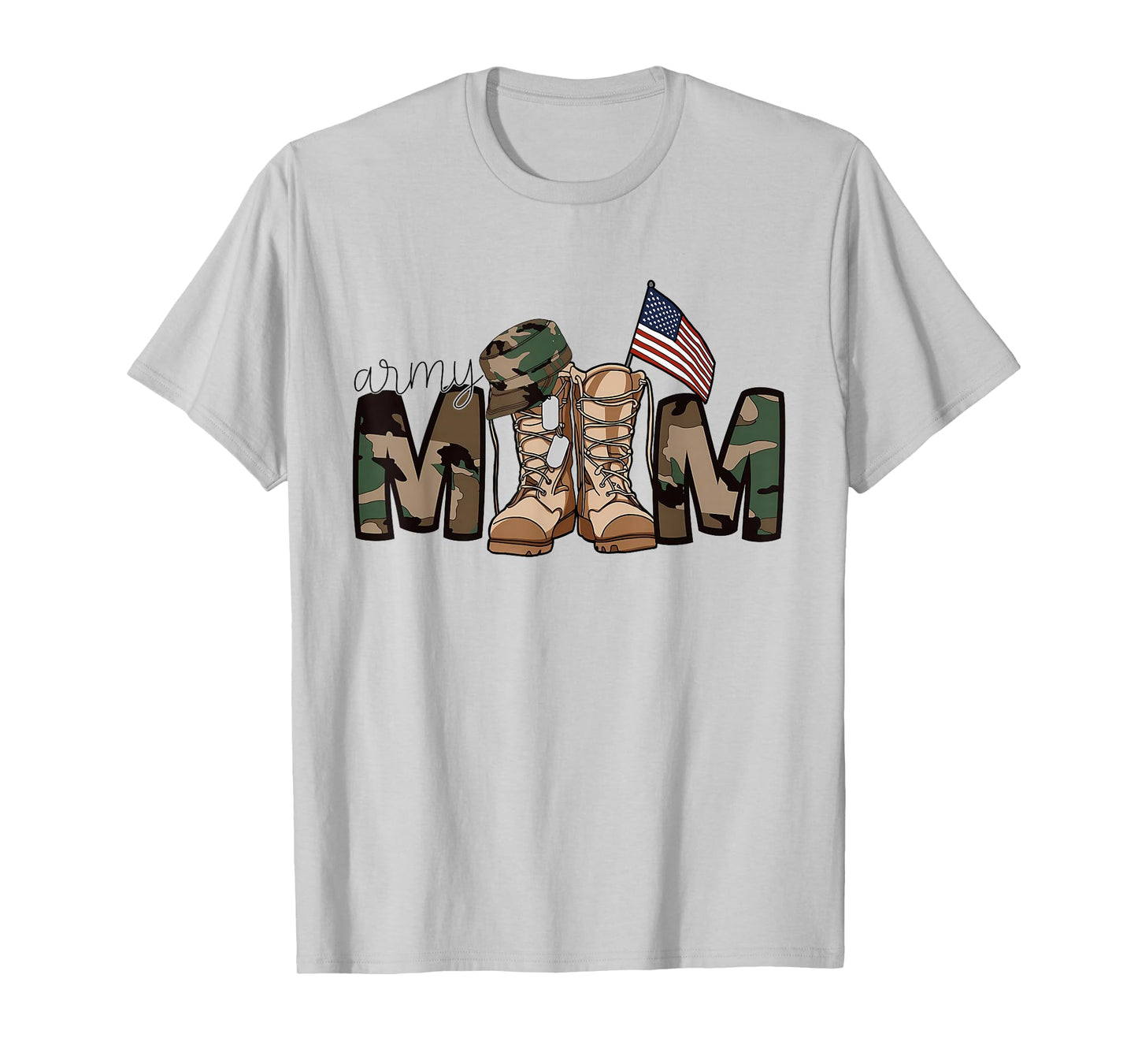 Proud Army Mom Trendy Army Mother Soldier Military Mom T-Shirt