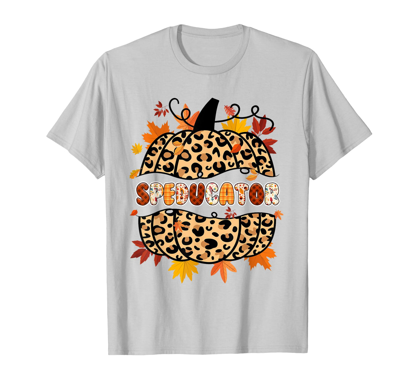 Autumn Fall SPED ED Teacher Thankful Grateful Pumpkin Retro T-Shirt