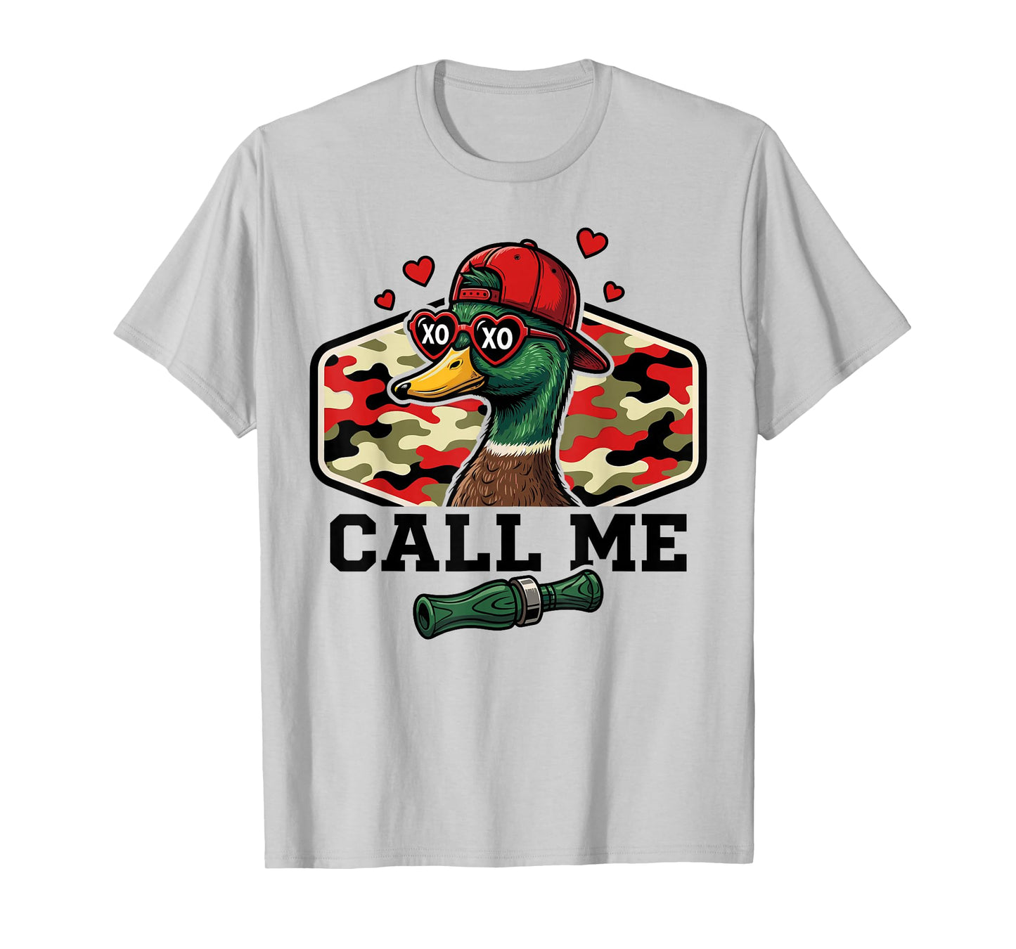 Call Me Mallard Duck Hunting Valentines Day Hunting Season T-Shirt