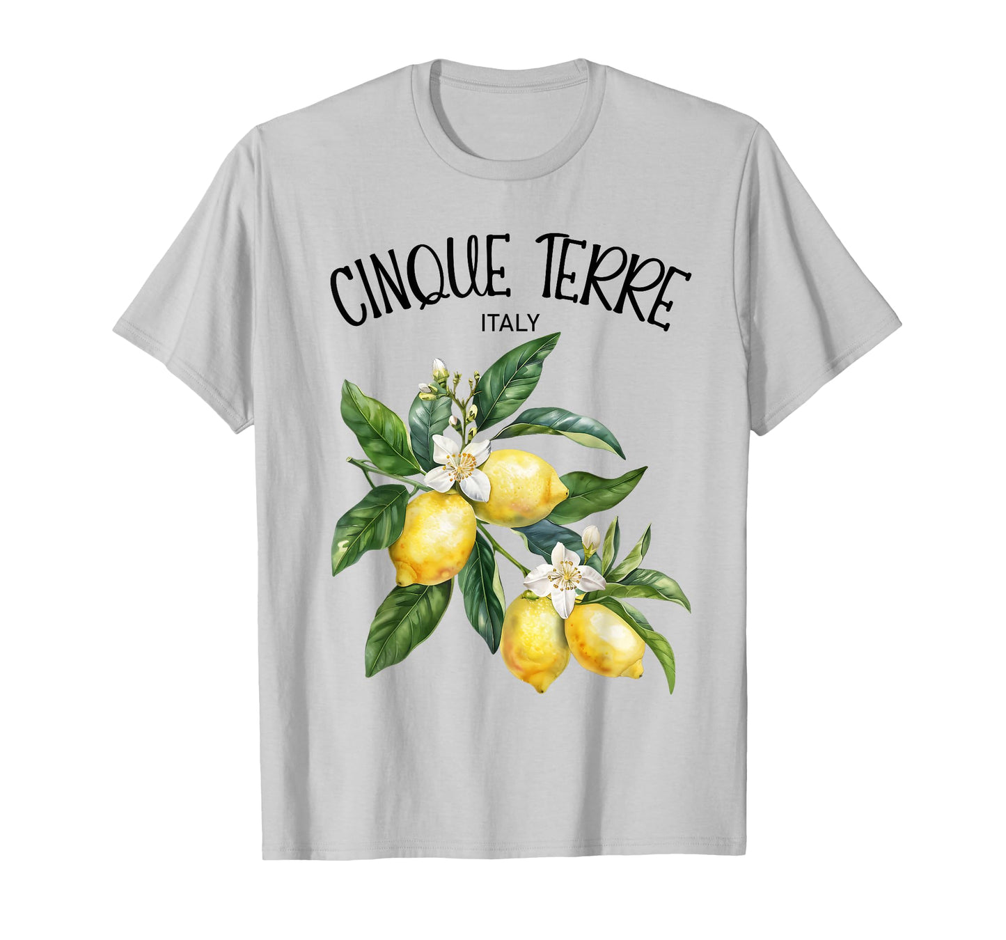Cinque Terre Lemon Art Italian Fruit Lover Italy Riviera T-Shirt