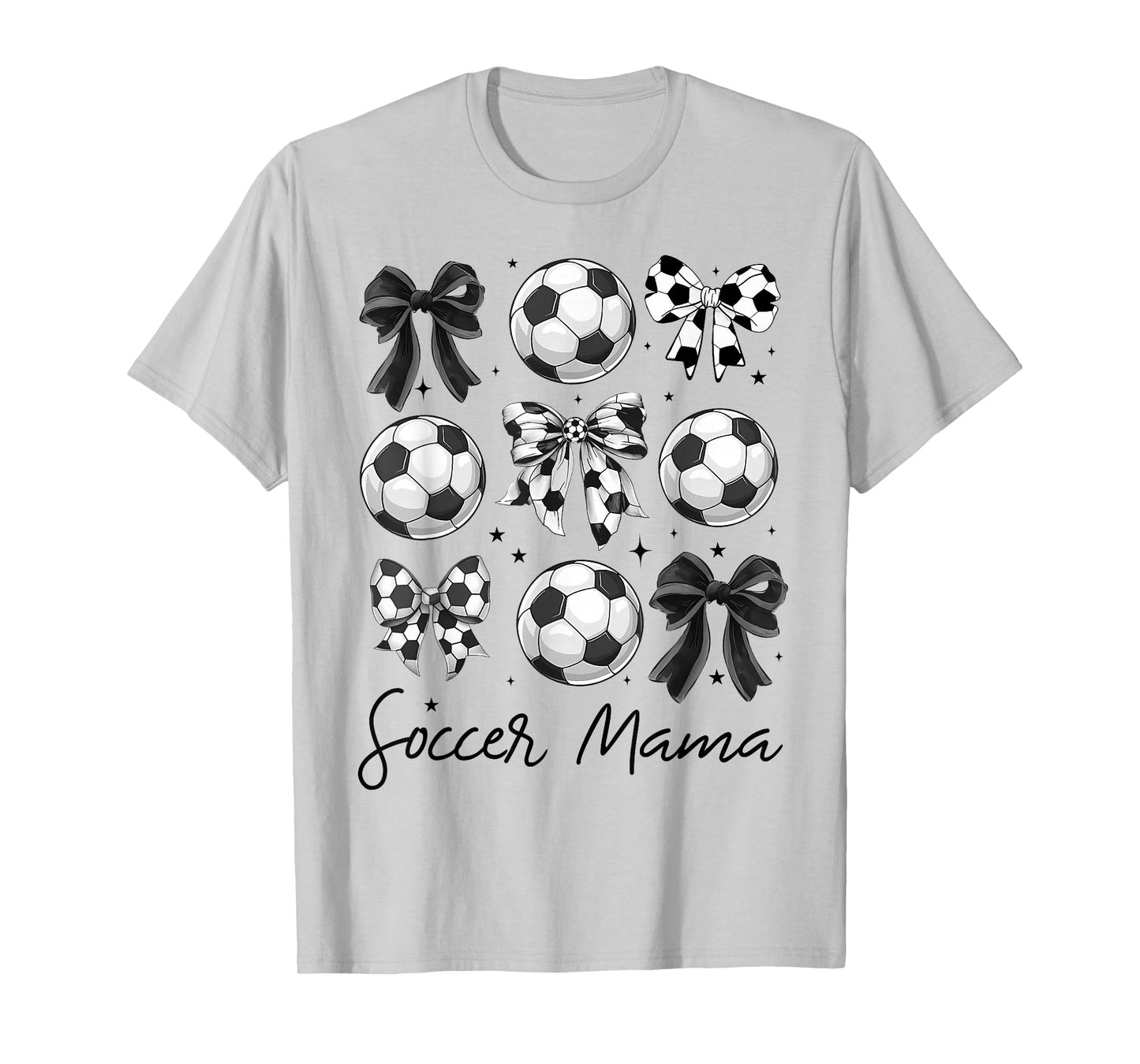 Coquette Soccer Bows Game Day Soccer Mama Mom Cheer Girls T-Shirt