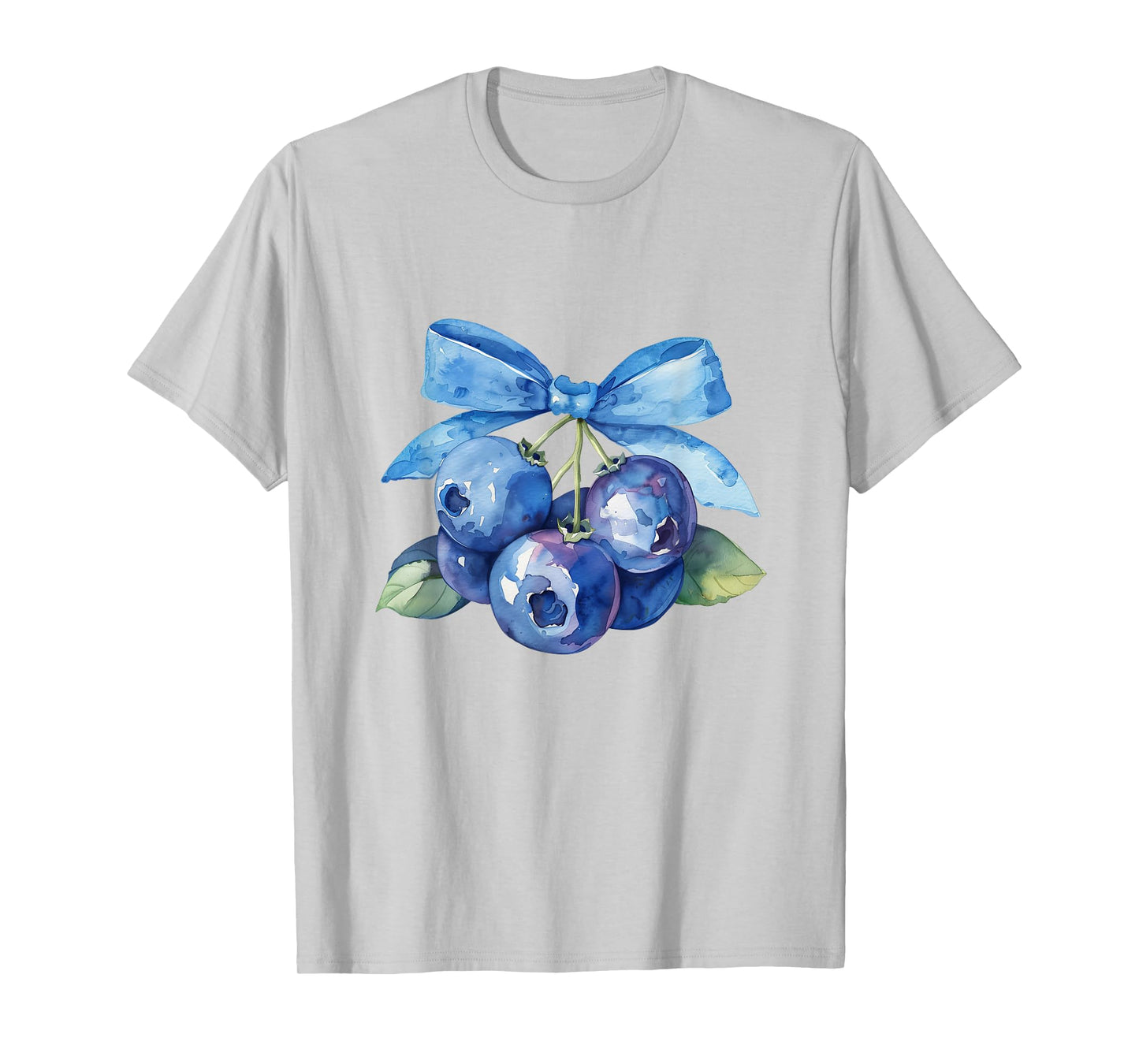 Coquette Bow with Blueberry Kawaii Charm Tee T-Shirt