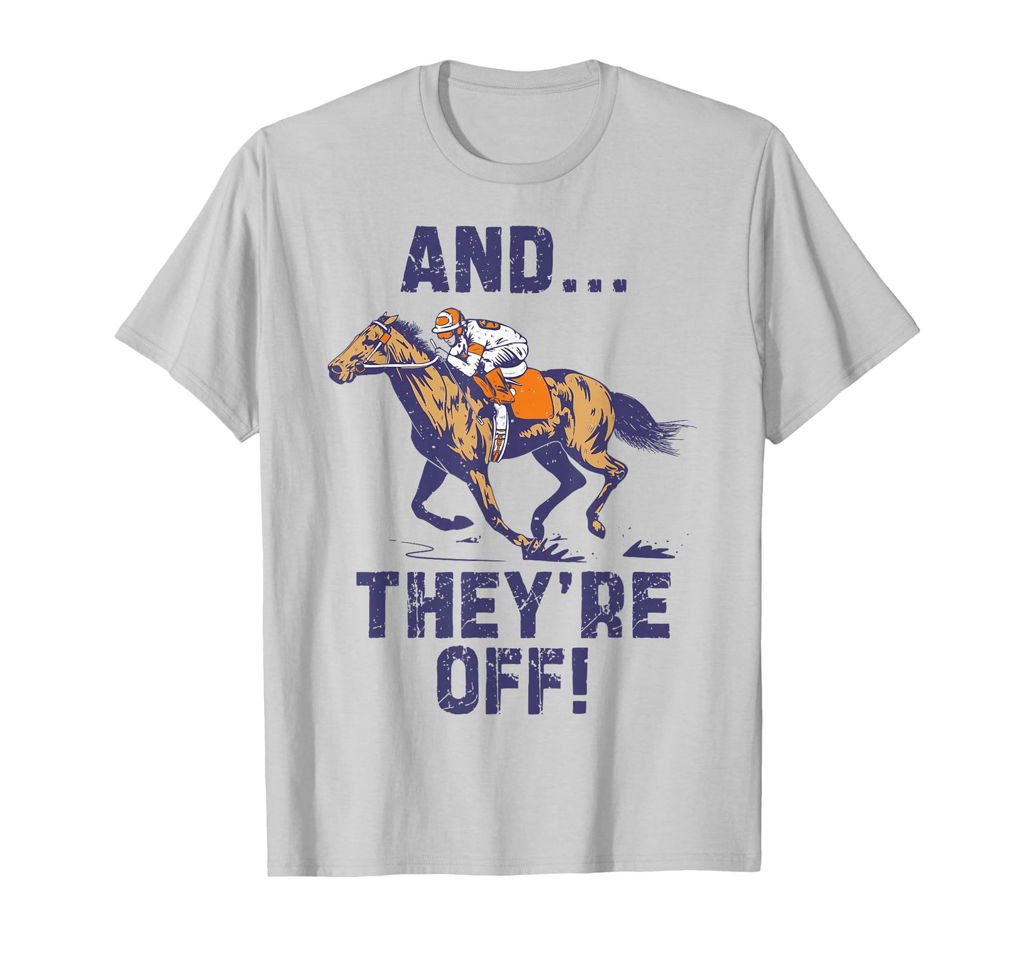 Horse Racing Shirt Toddler Kids Boys Girls And They're Off T-Shirt