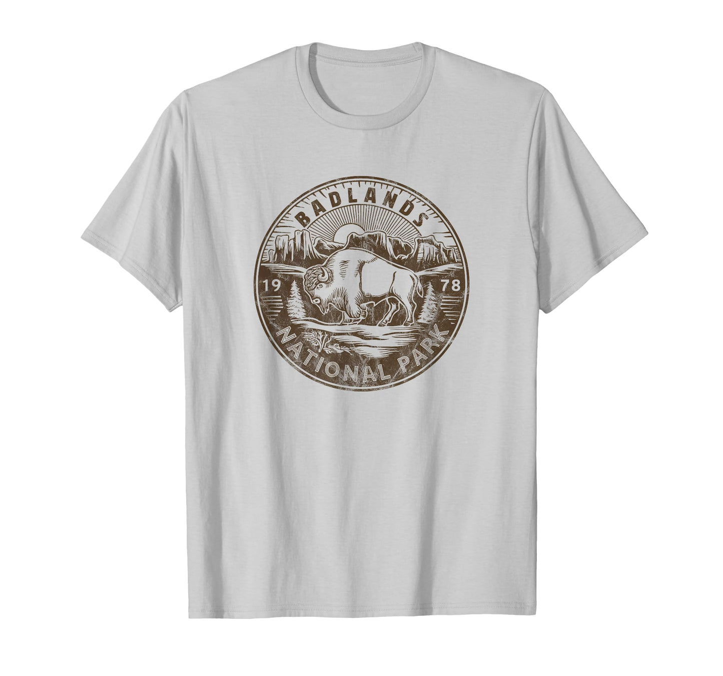Badlands National Park Vintage Hiking Camping Vintage T-Shirt