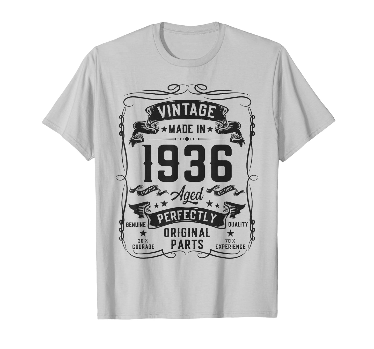 Vintage 1936 90yr 90th Birthday Gifts for Men 90 Years Old T-Shirt