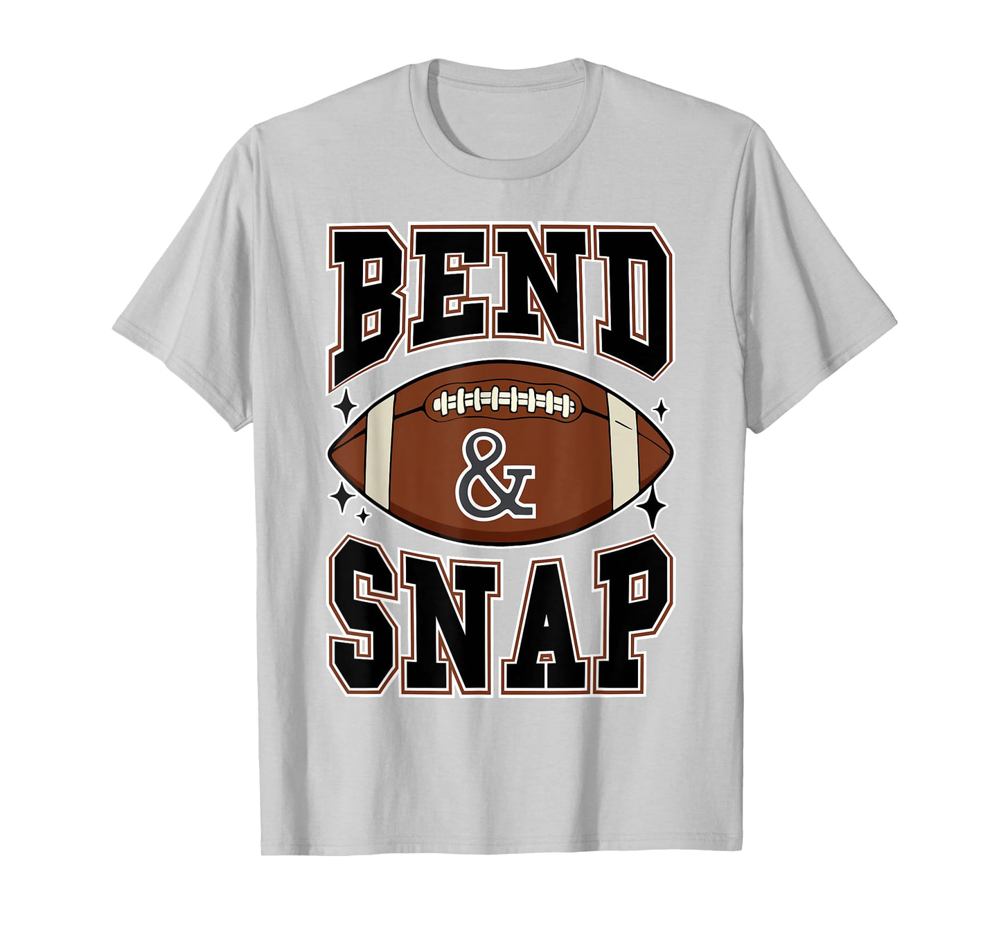Funny Game Day Touchdown Season Cute Bend and Snap Football T-Shirt