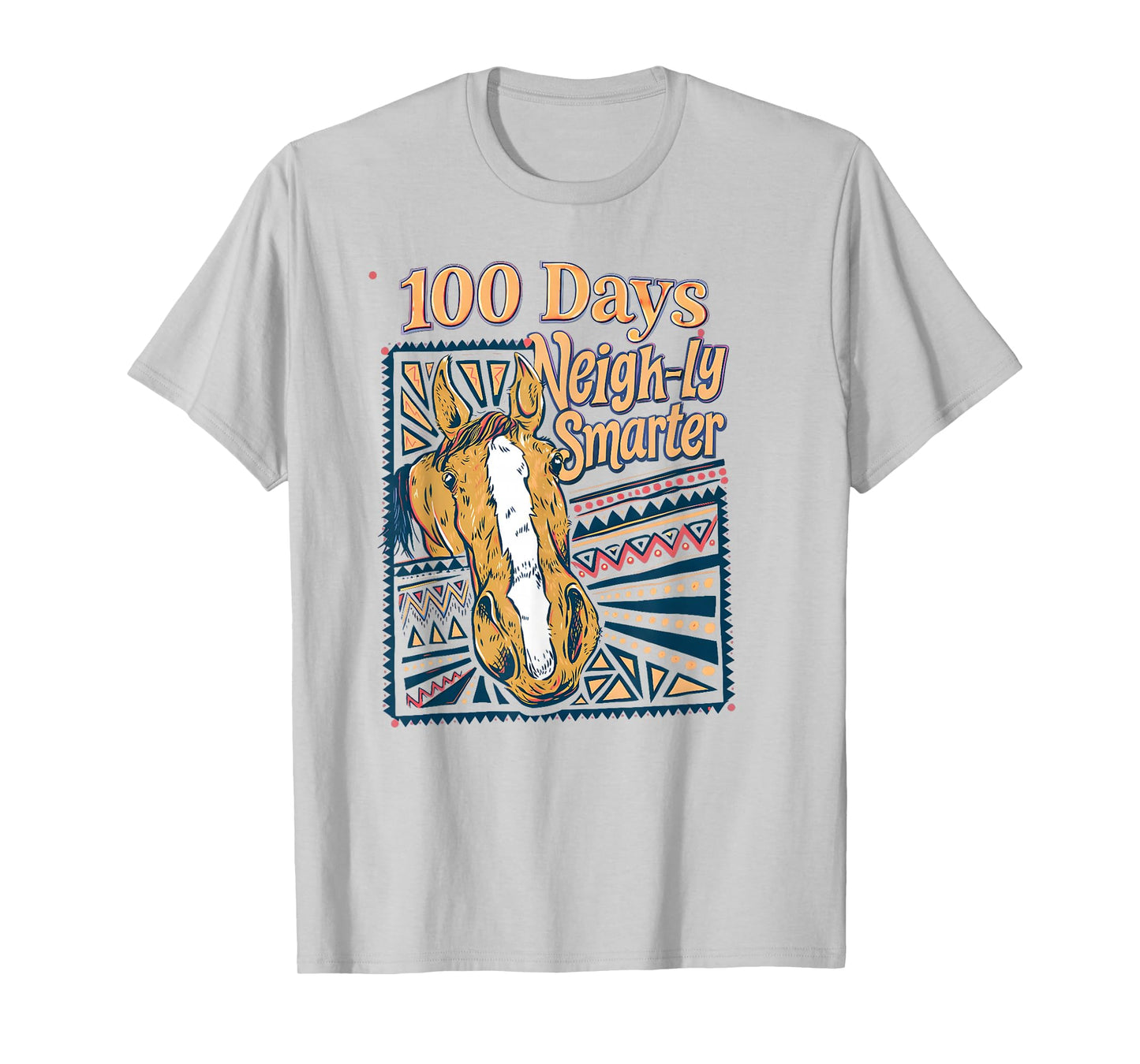 100 Days Neigh-ly Smarter Horse Kids 100th Day of School T-Shirt