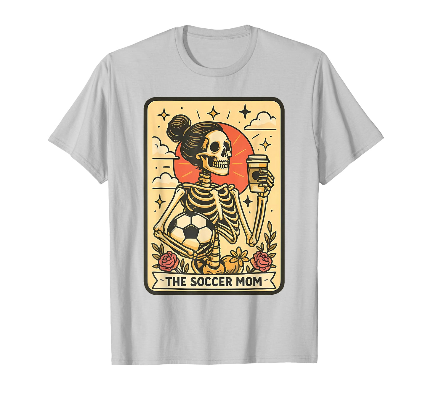 Halloween Soccer Mom Tarot Card Soccer Mama Sports Game Day T-Shirt