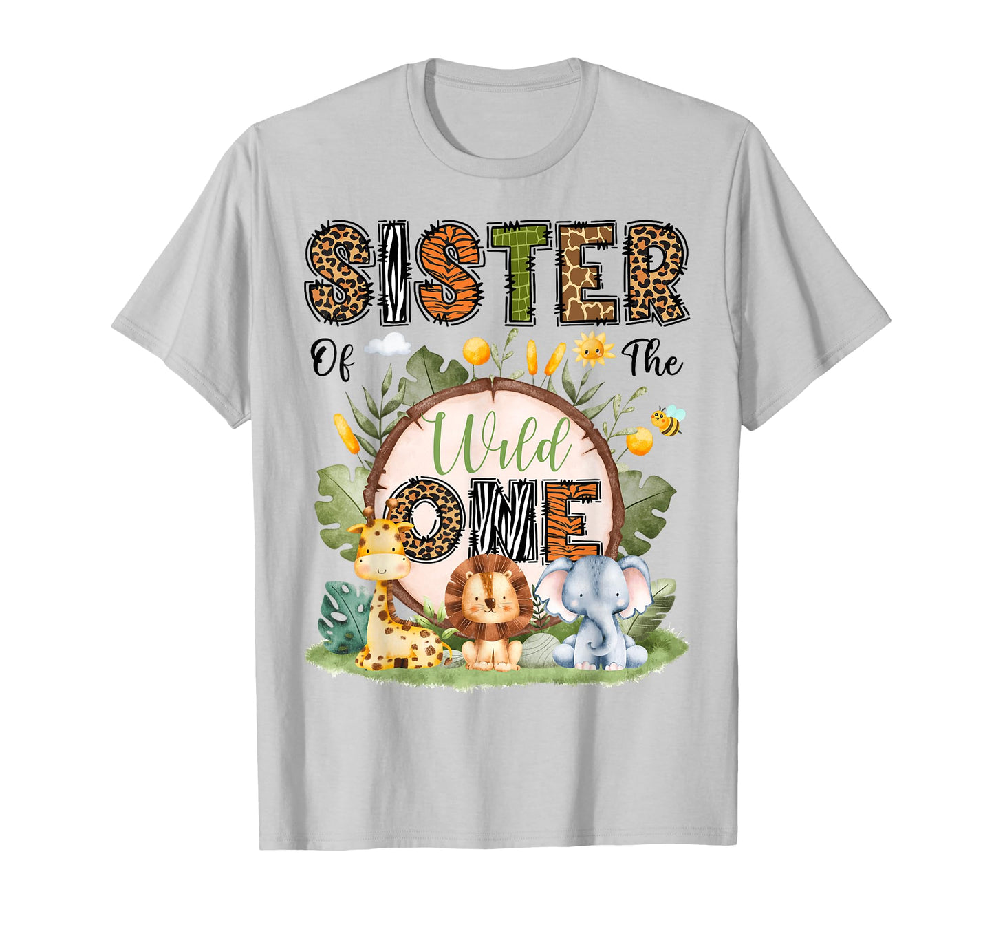 Sister Of The Wild One 1St Birthday Boy Safari Jungle T-Shirt