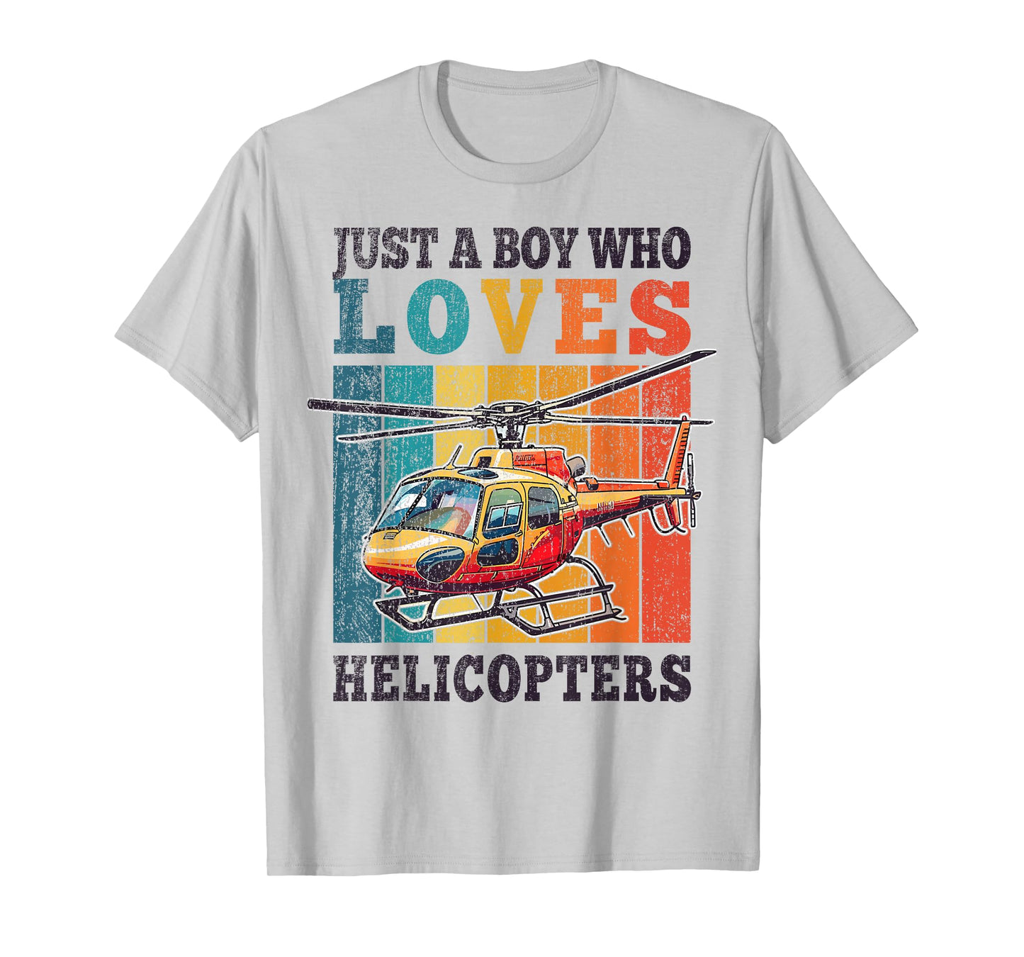 Helicopter Just A Boy Who Loves Helicopters Kid Boys Toddler T-Shirt