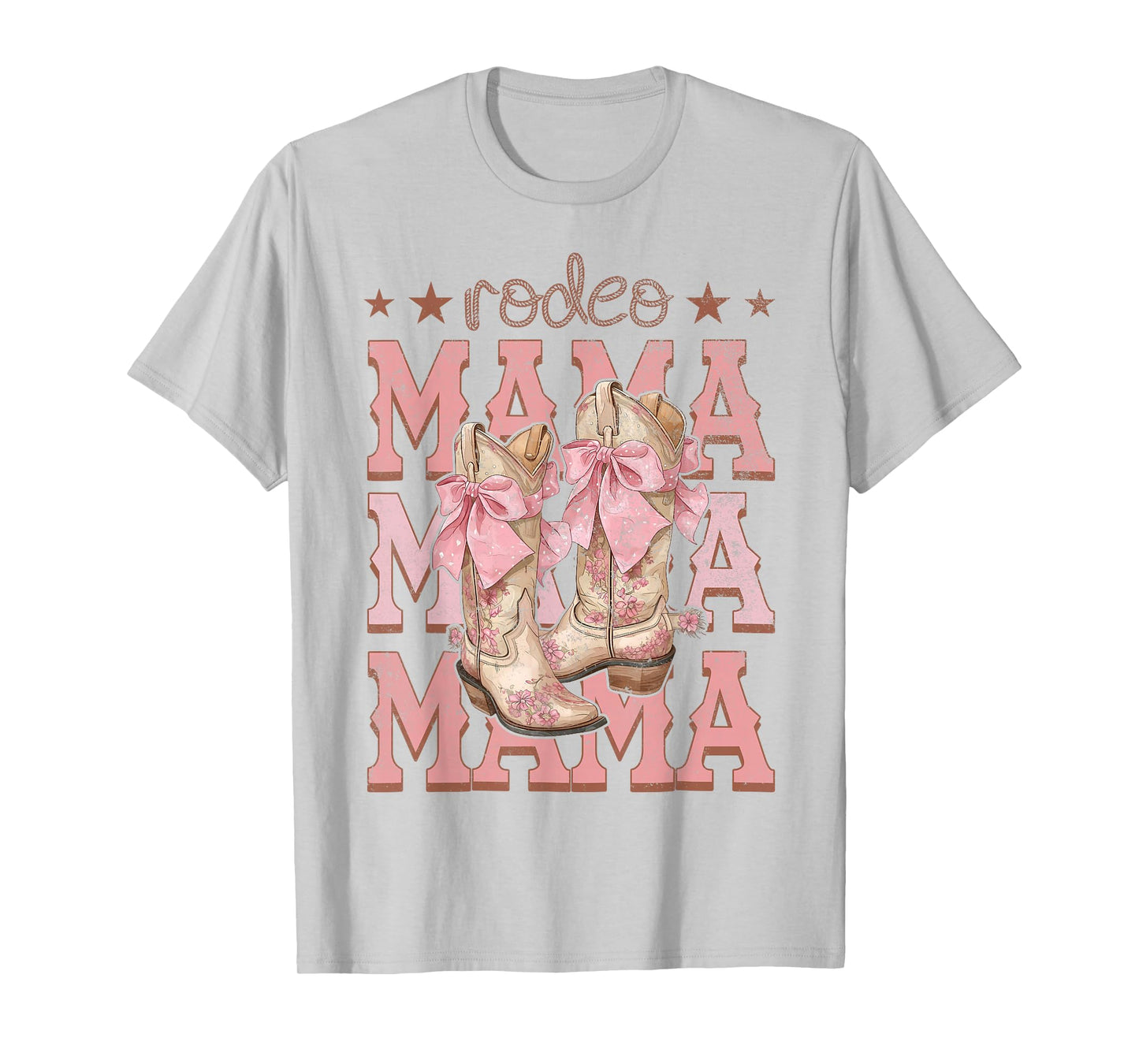 Rodeo Mama Pink Boots Coquette Cow-Girl Birthday Party T-Shirt