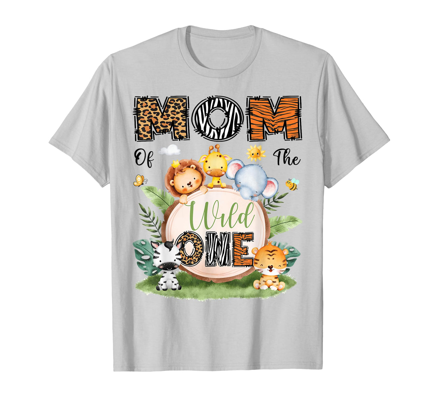Mom Of The Wild One 1St Bday Boy Safari Woodland T-Shirt