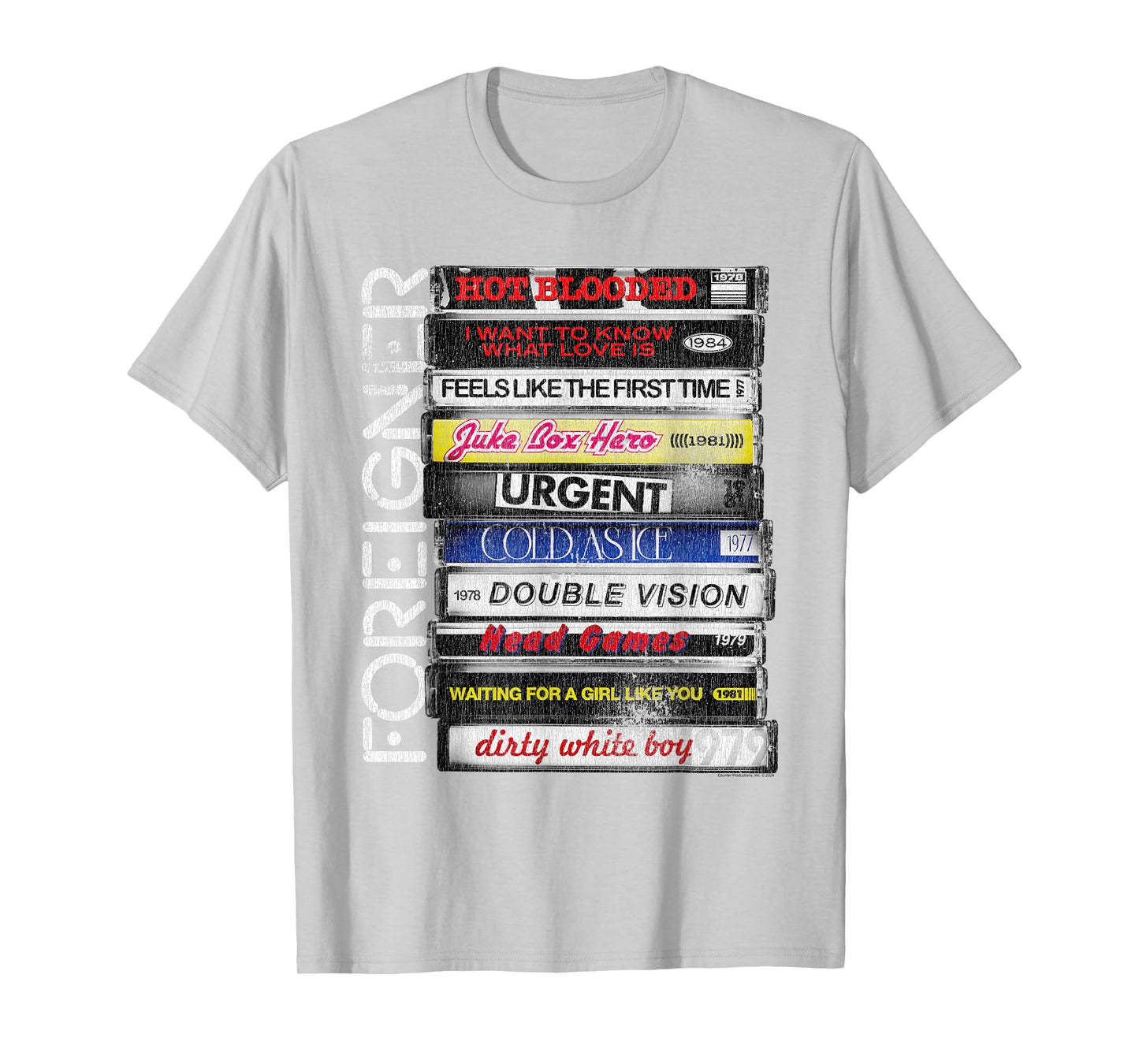 Foreigner Classic Hit Songs 80s Rock Band T-Shirt