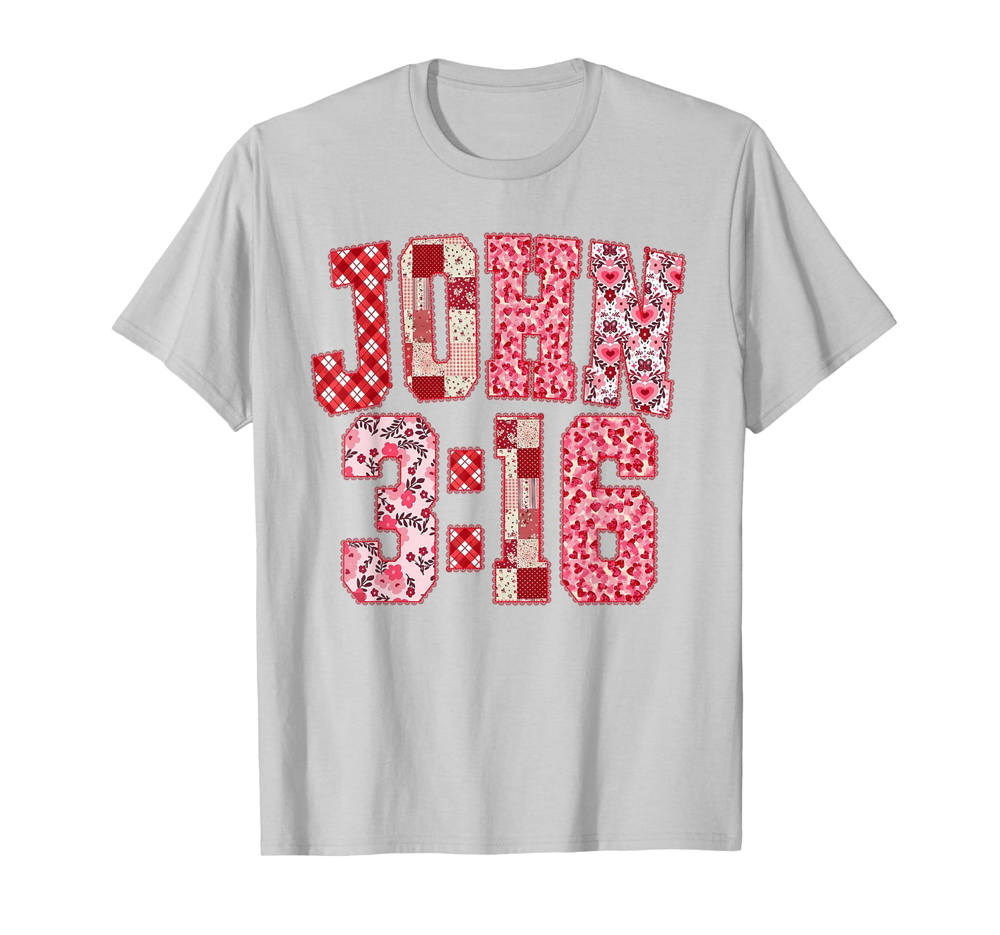 John 3 16 Preppy Valentine Love Christian Bible Verses Jesus T-Shirt