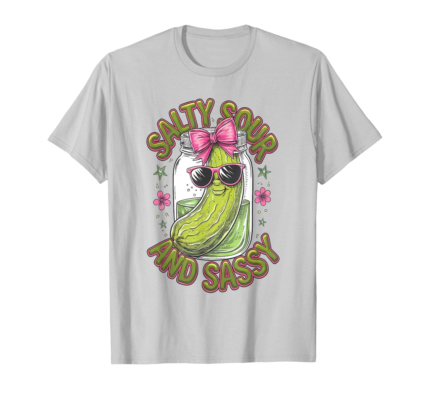 Canned Pickle Coquette Bows With Cute Pickle Jar Girl Women T-Shirt