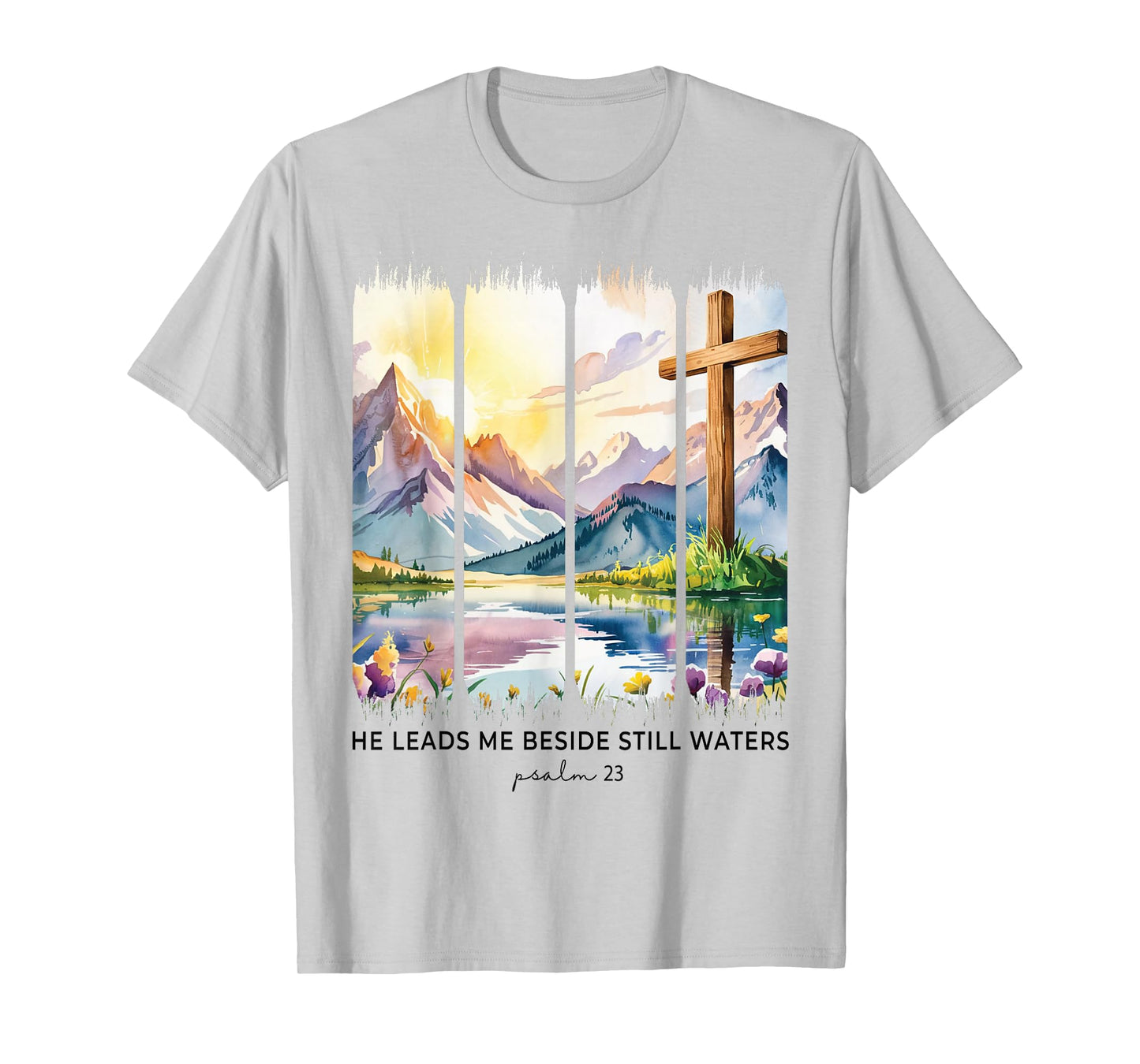 Faith Encouragement Gifts Christian Girl Women Psalm 23 T-Shirt