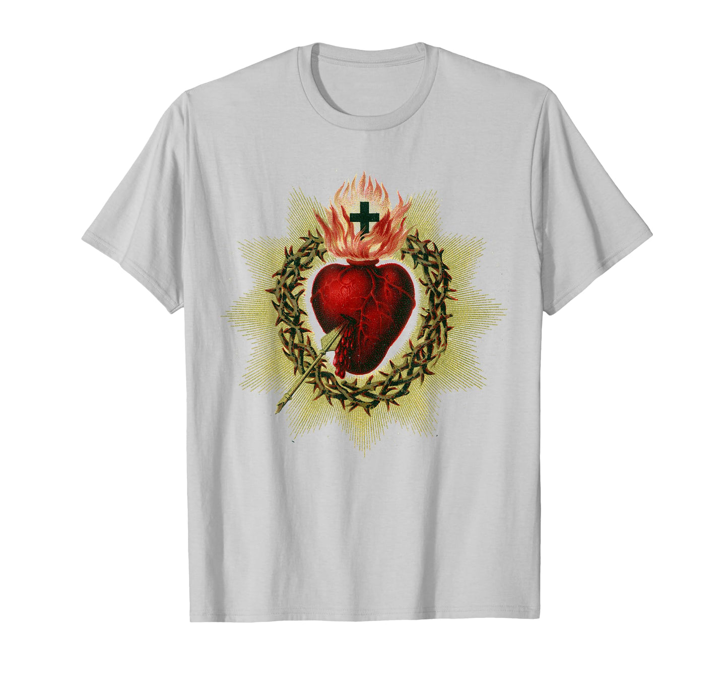 Devotion to The sacreded Heart of Jesus Vintage Catholic Art T-Shirt