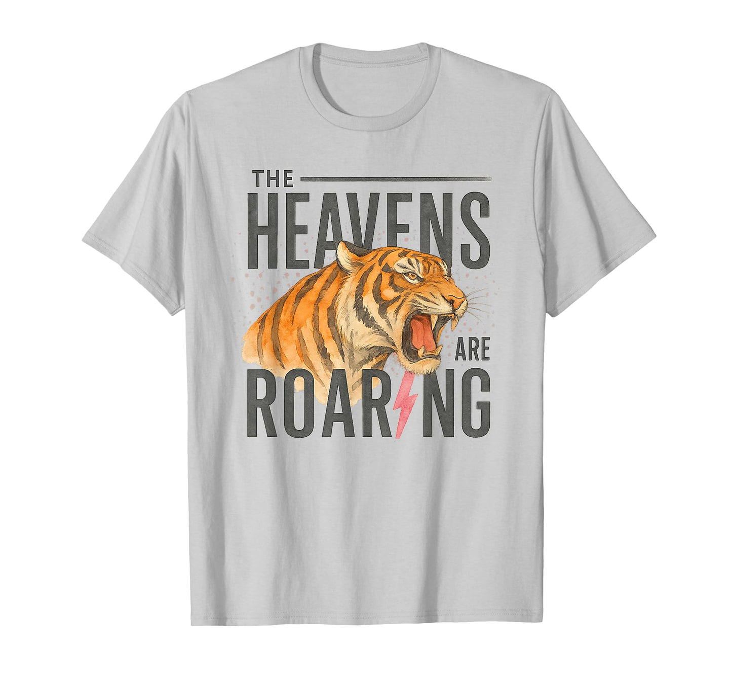 The Heavens are Roaring Tiger Christian Lightning Design T-Shirt