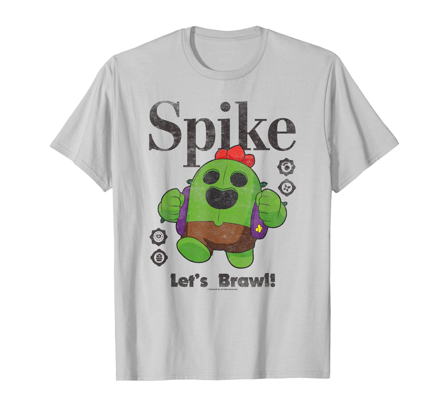 Brawl Stars Spike The Legendary Brawler Distressed Poster T-Shirt