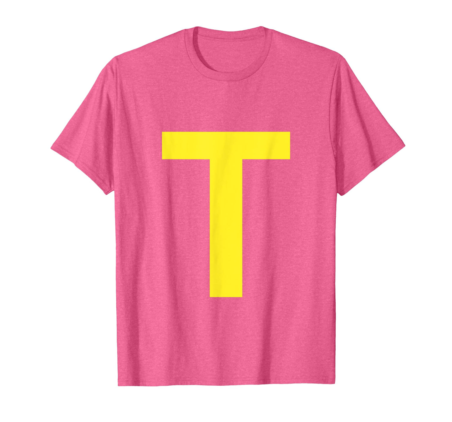 Letter T in Yellow on Green Costume Halloween Party T-Shirt