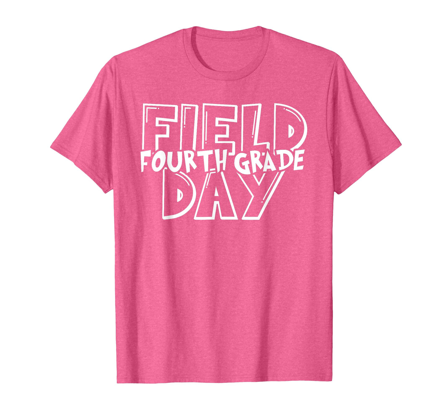 Field Day 2025 4th Fourth Grade School Teacher Kids Yellow T-Shirt