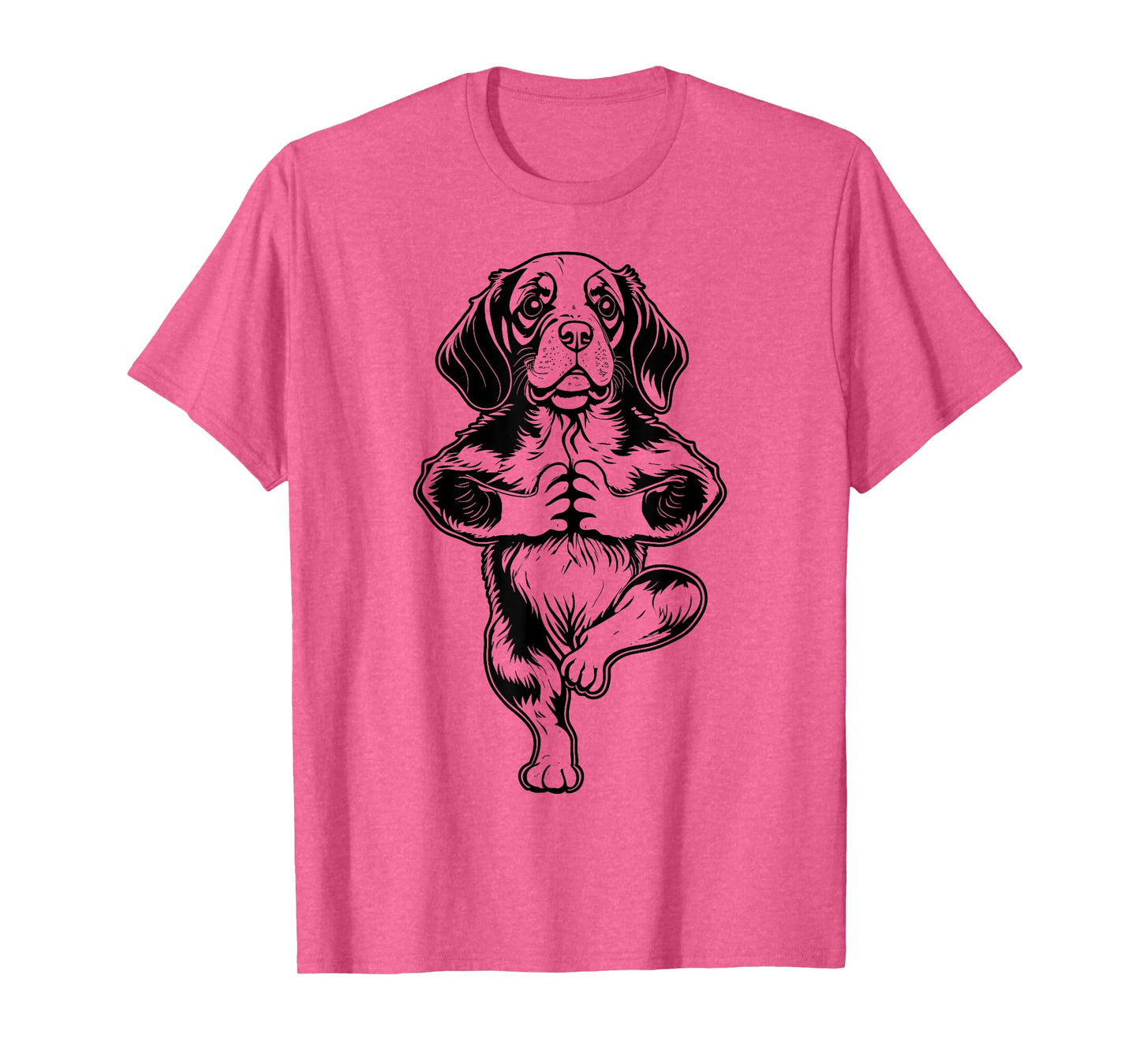 Beagle Yoga Puppy Dog Funny Dogs Tree Pose Vrikshasana T-Shirt