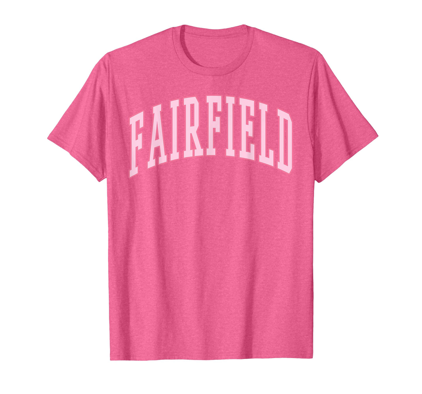 Fairfield Vintage Preppy Varsity Pink Sports T-Shirt