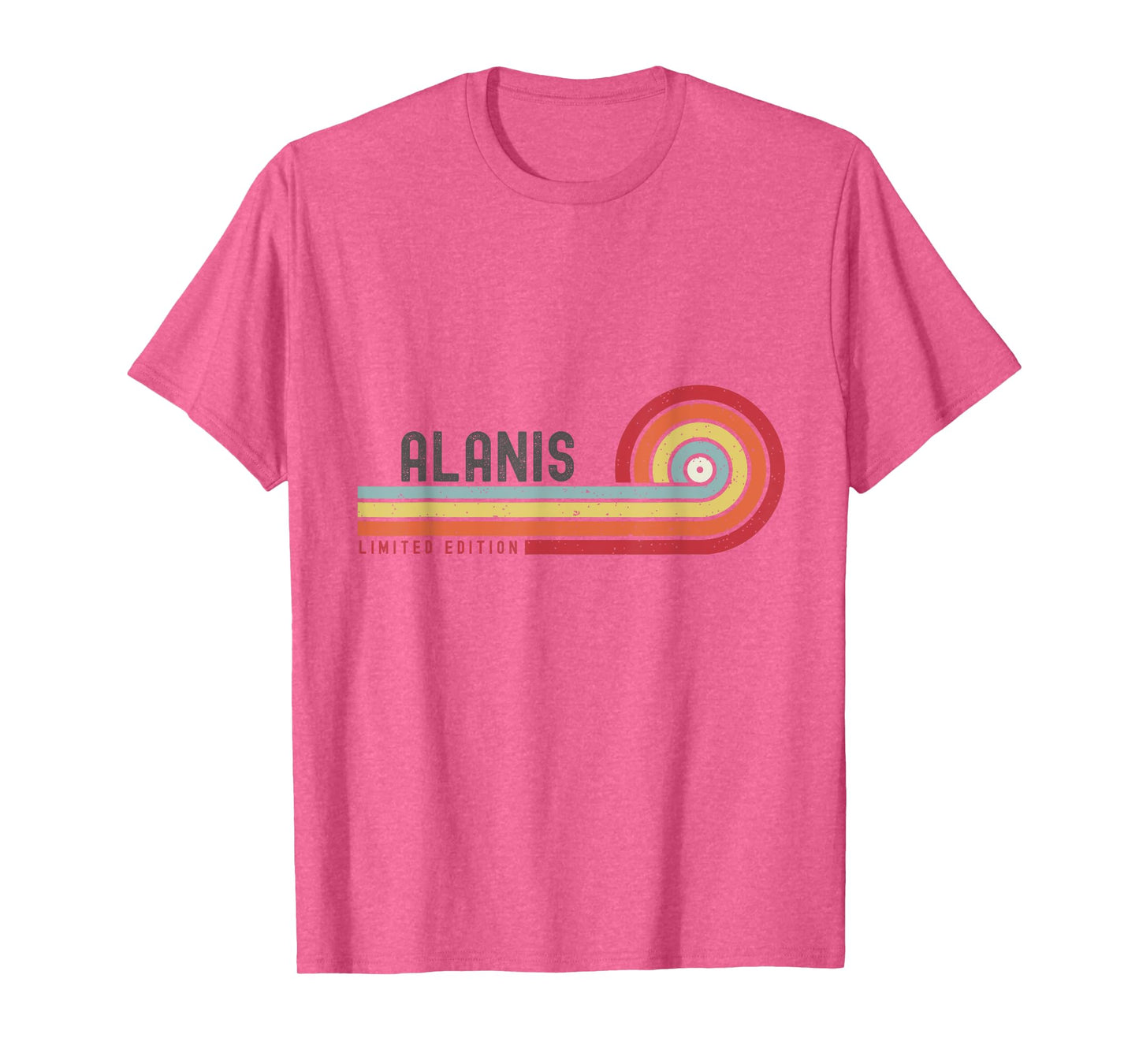 I Love Alanis Personalized Retro Sunset First Name T-Shirt
