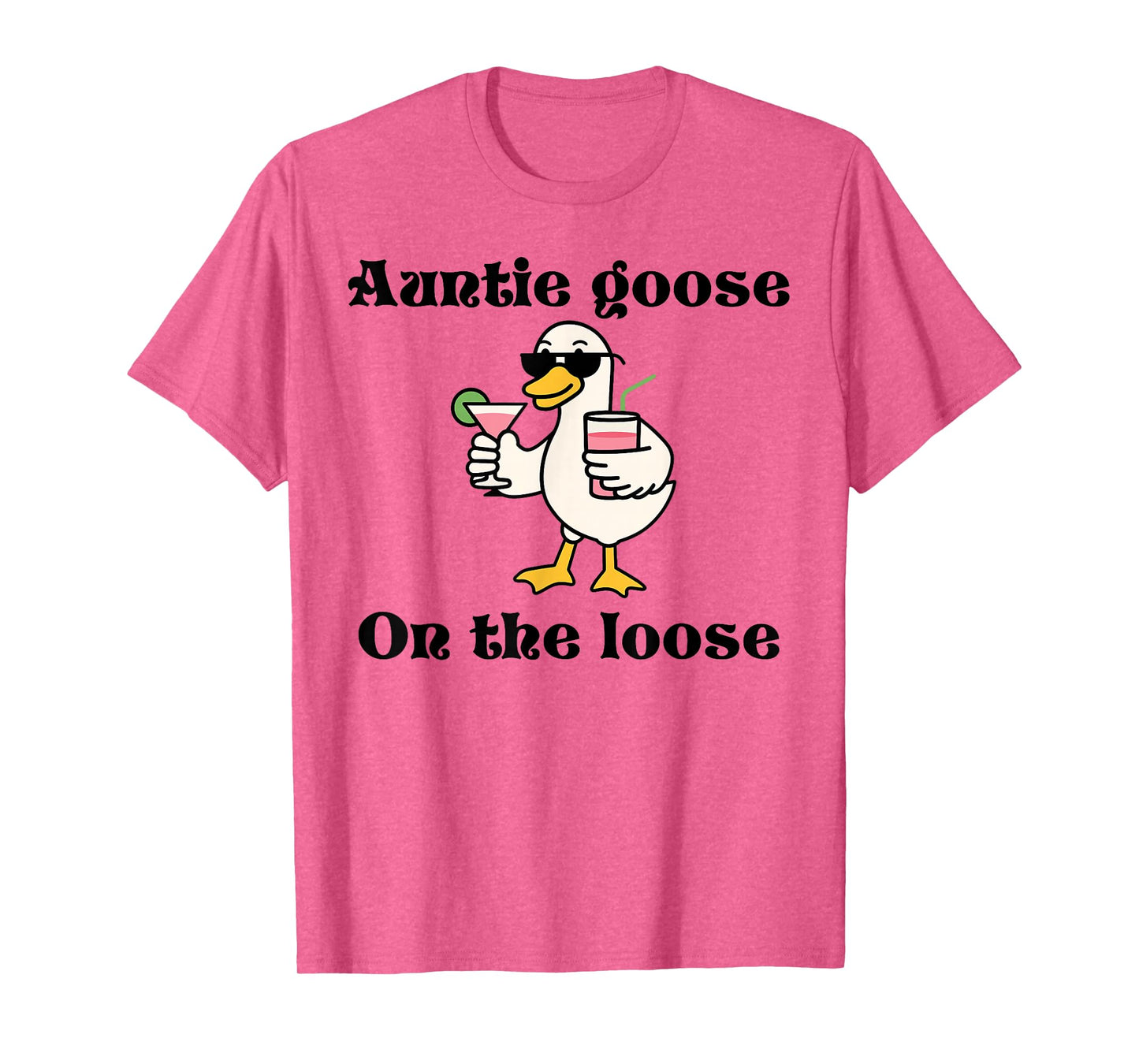 Cute Auntie Goose On The Loose Aunt Silly Goose Mother’s T-Shirt