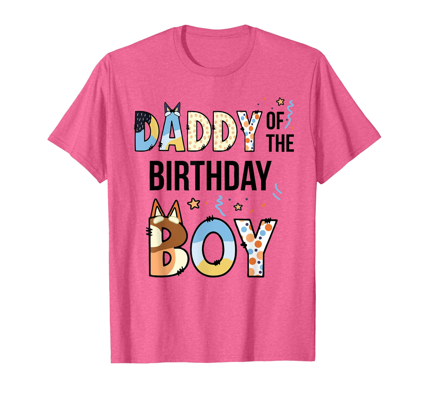 Daddy Of The Birthday Boy Party Blue Dog Lover Matching T-Shirt