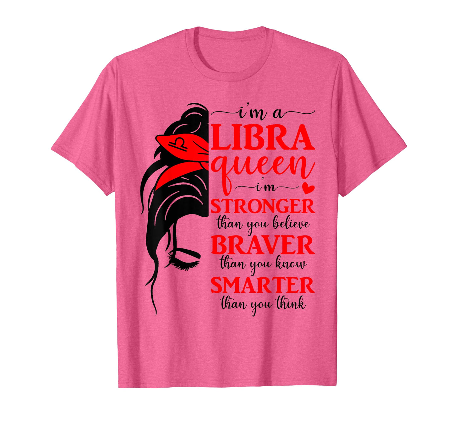 Libra Queen Messy Bun Libra Women Girls Birthday Zodiac Sign T-Shirt