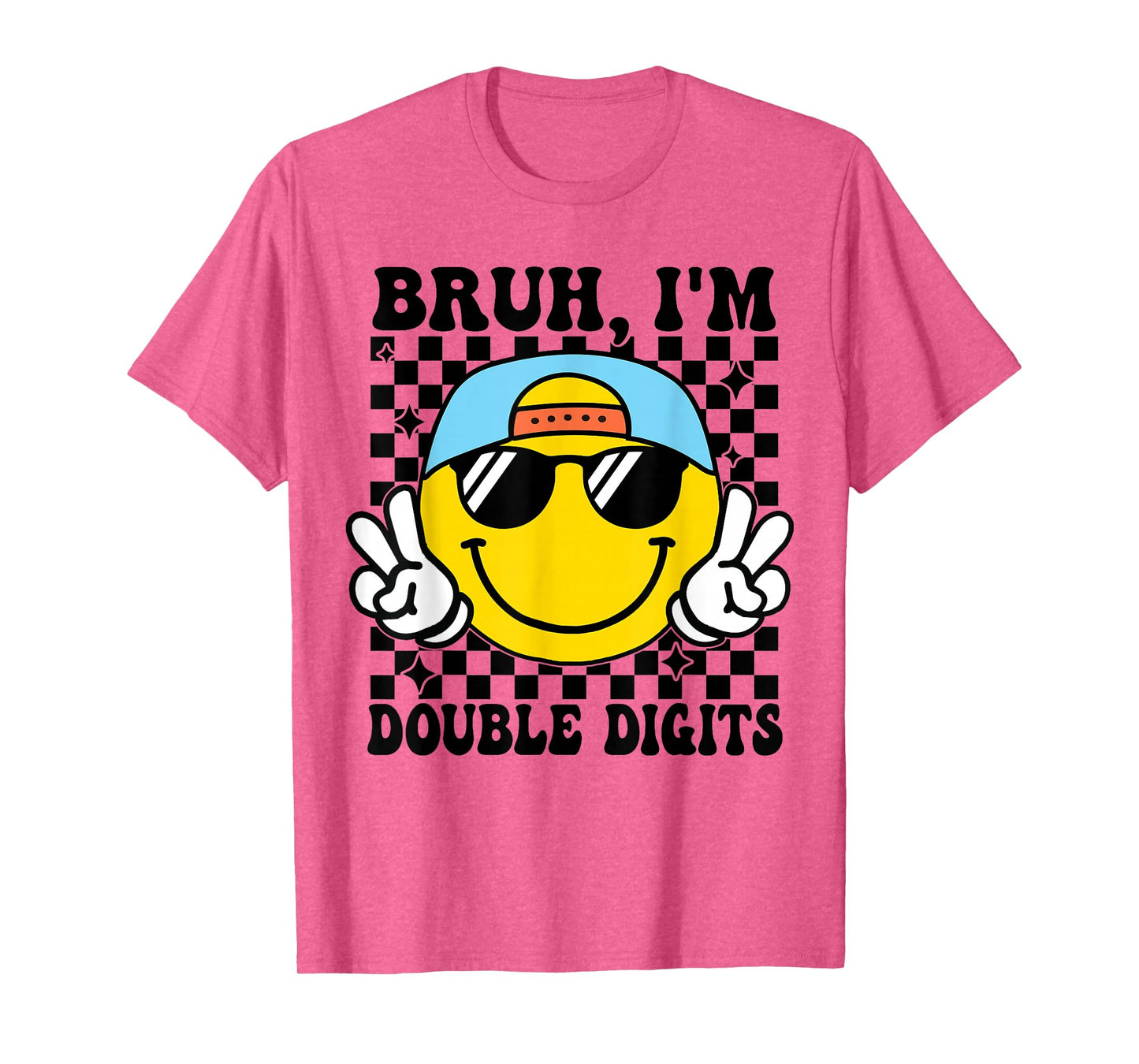 10 Years Old Birthday Bruh I'm Double Digits 10th Birthday T-Shirt