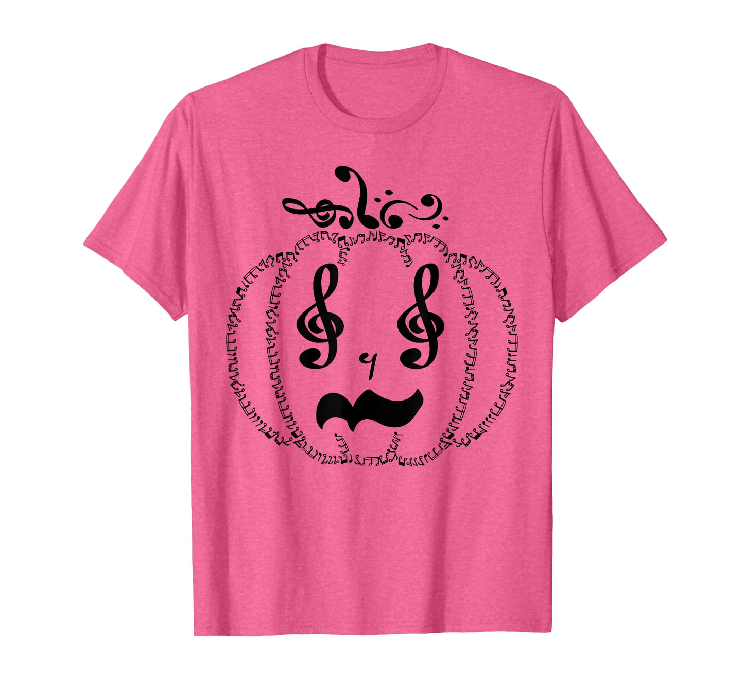 Pumpkin with Music Notes Music Teachers Halloween Men Women T-Shirt