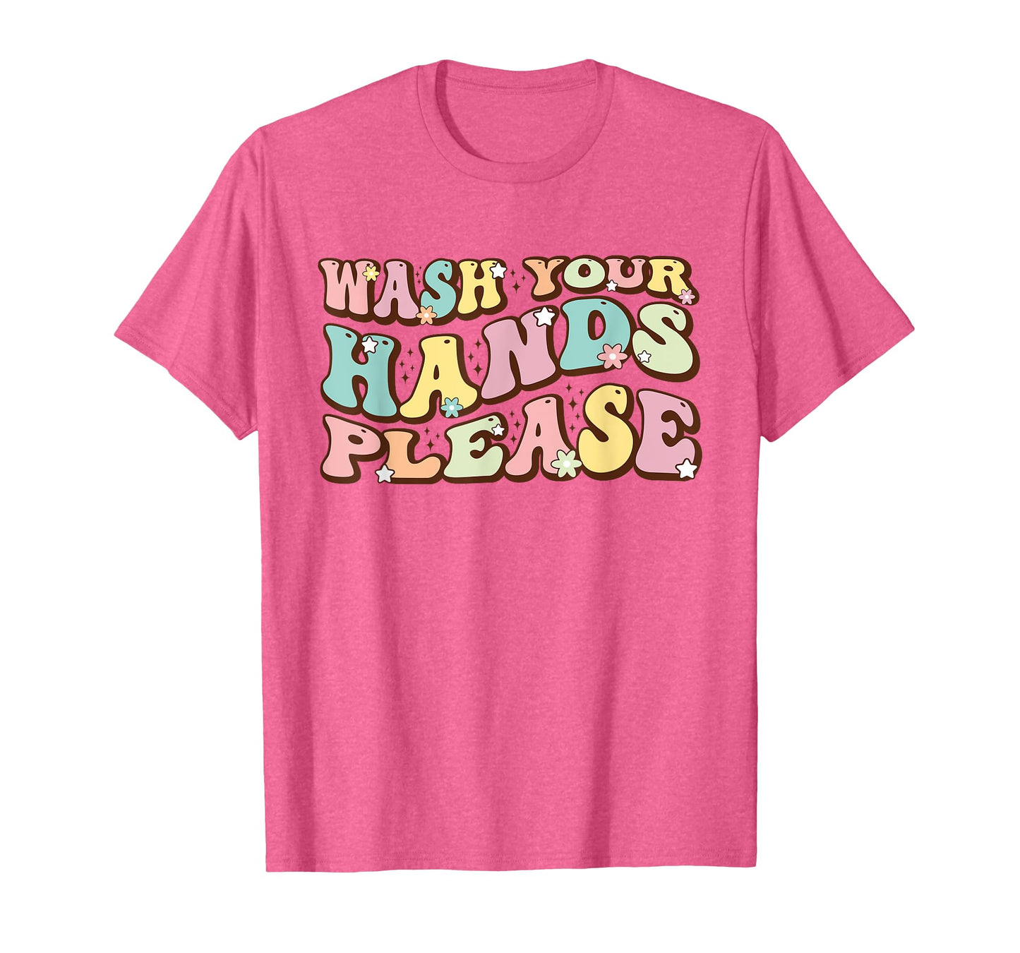 Wash Your Hands Please groovy retro Hand Hygiene Day 2024 T-Shirt