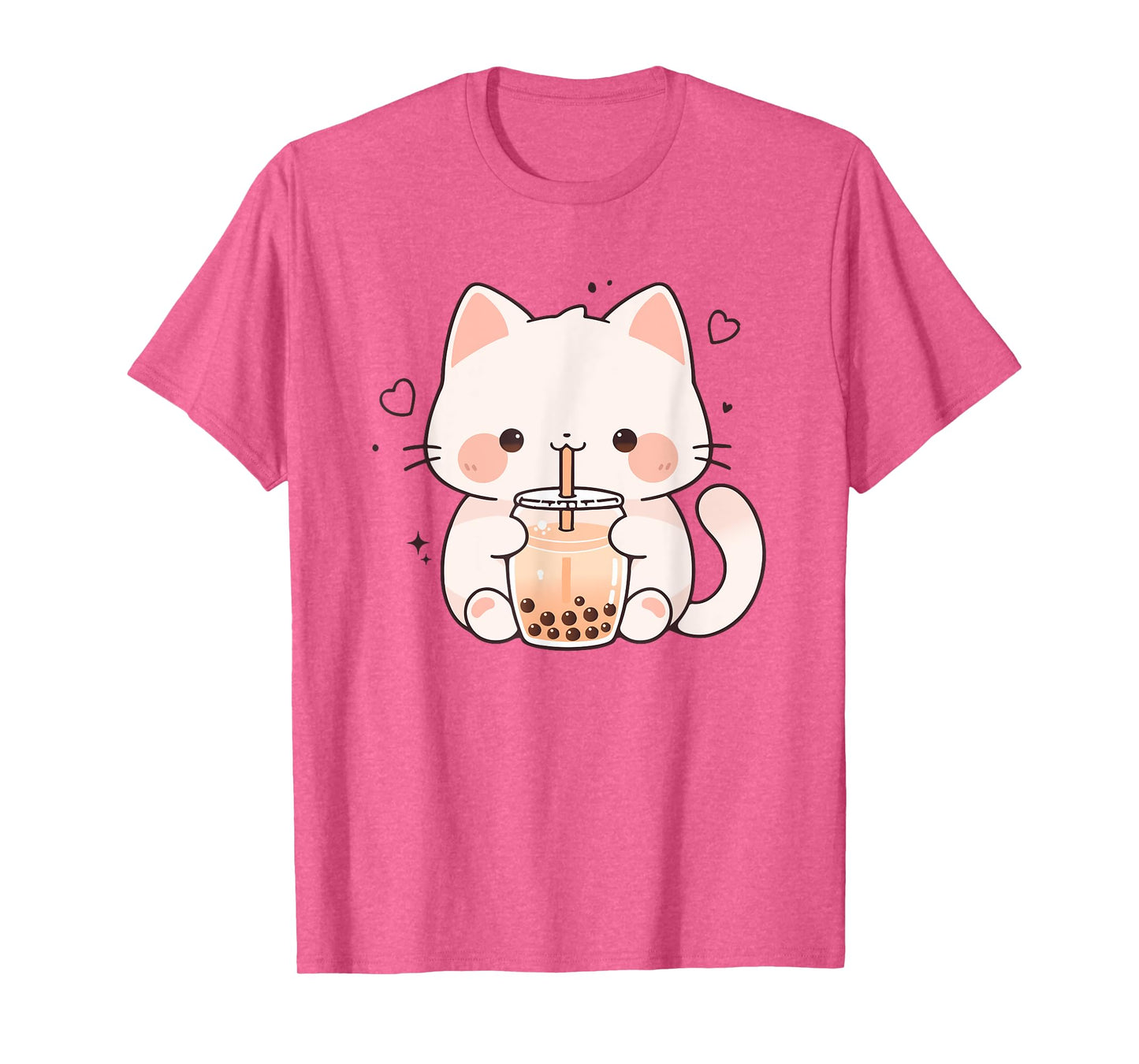 Kawaii Cat Boba Japanese cute aesthetic Anime Girls Teens T-Shirt