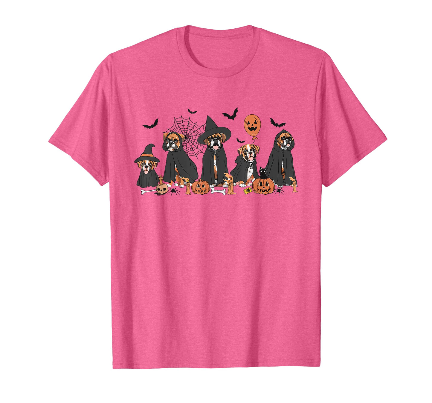 Five Witch Boxer Dog Halloween Boxer Dog Spooky Season Women T-Shirt
