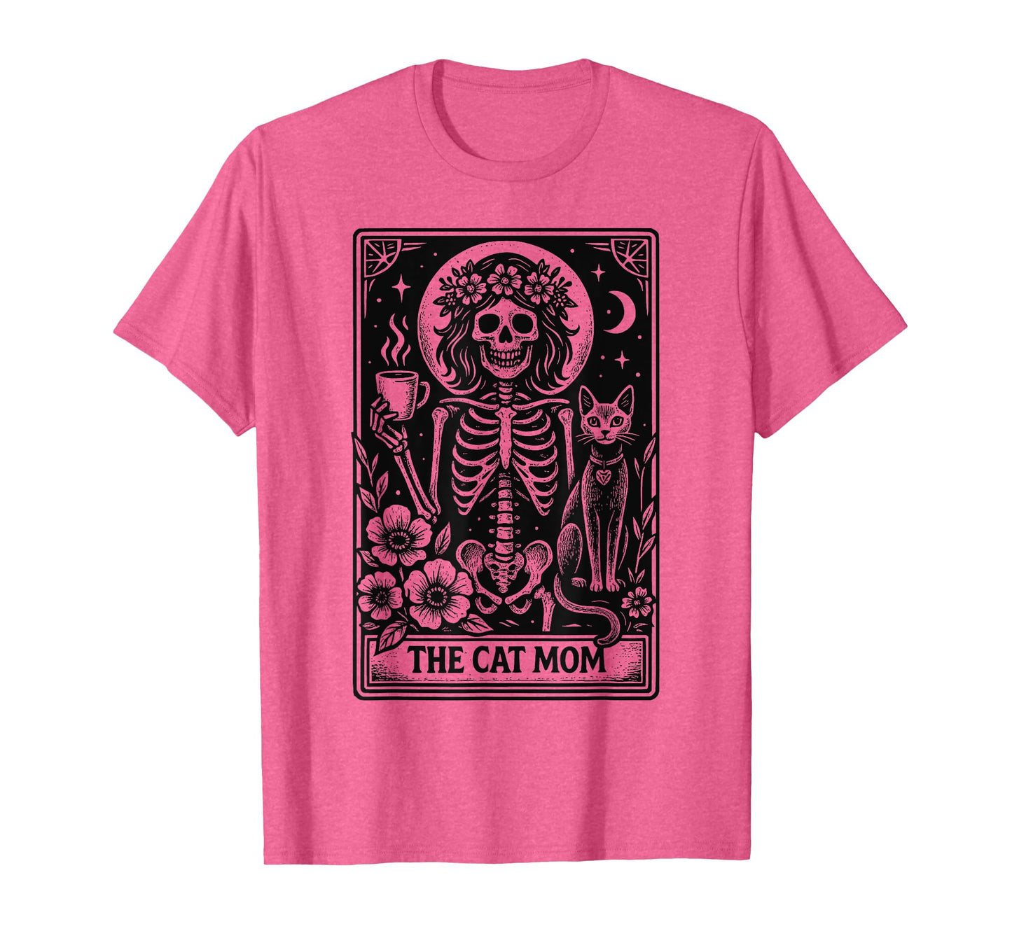 The Cat Mom Tarot Skeleton Funny Cat Lover Mother’s Day T-Sh T-Shirt for Men Women