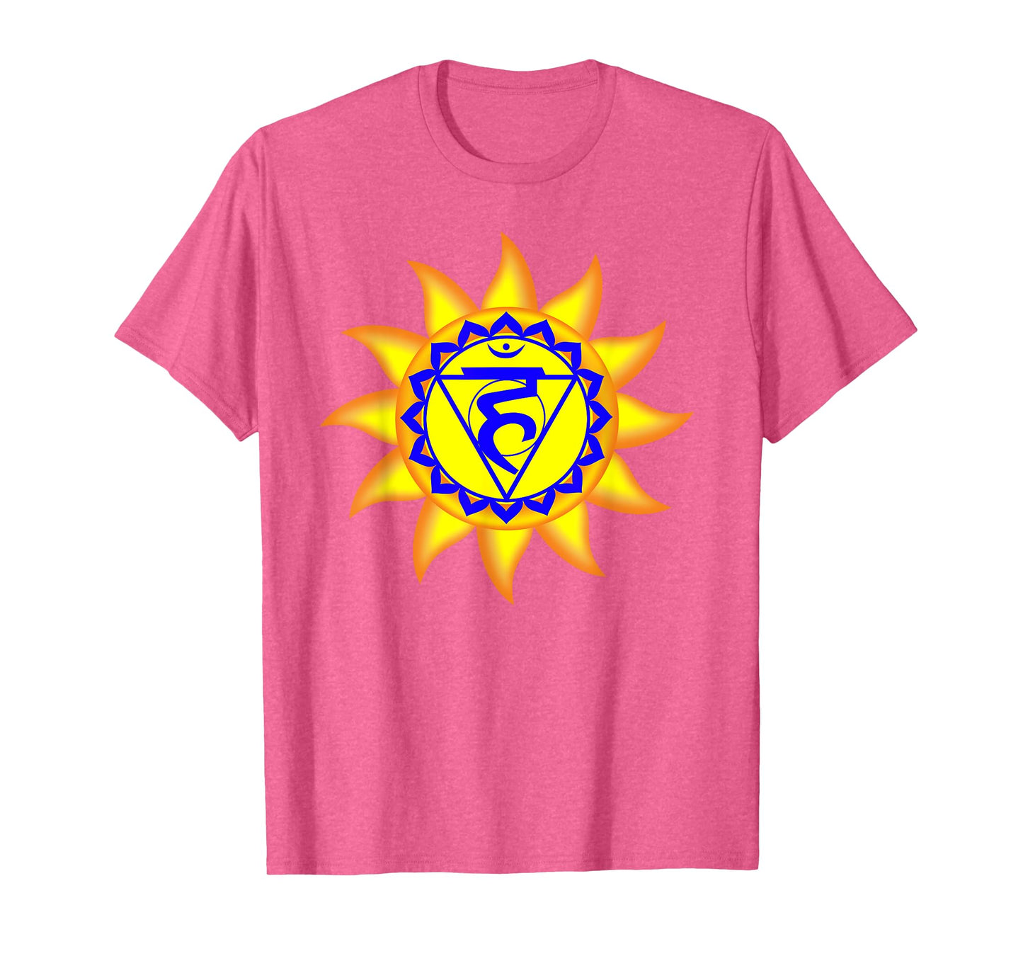 Big Yellow Sun with Vishuddha Chakra Yoga Tshirt T-Shirt