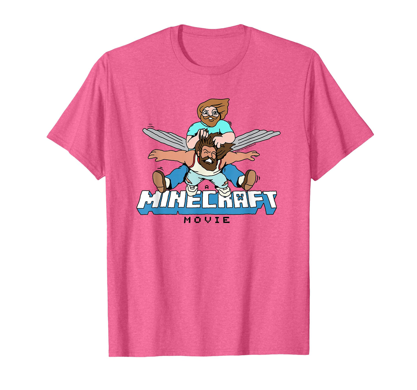 A Minecraft Movie Steve And Garret Flying Using Elytras T-Shirt