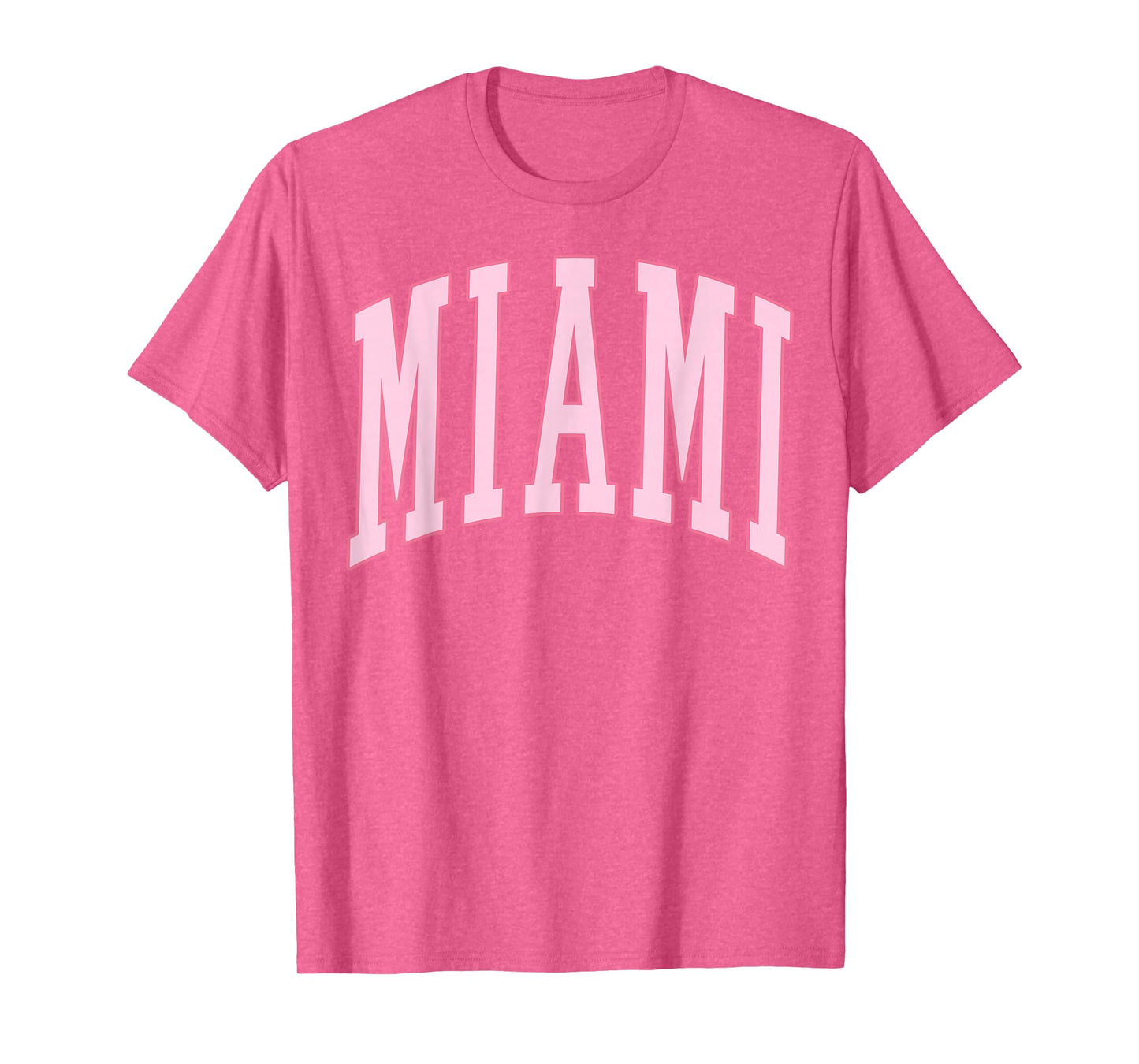 Miami Vintage Preppy Varsity Pink Sports T-Shirt